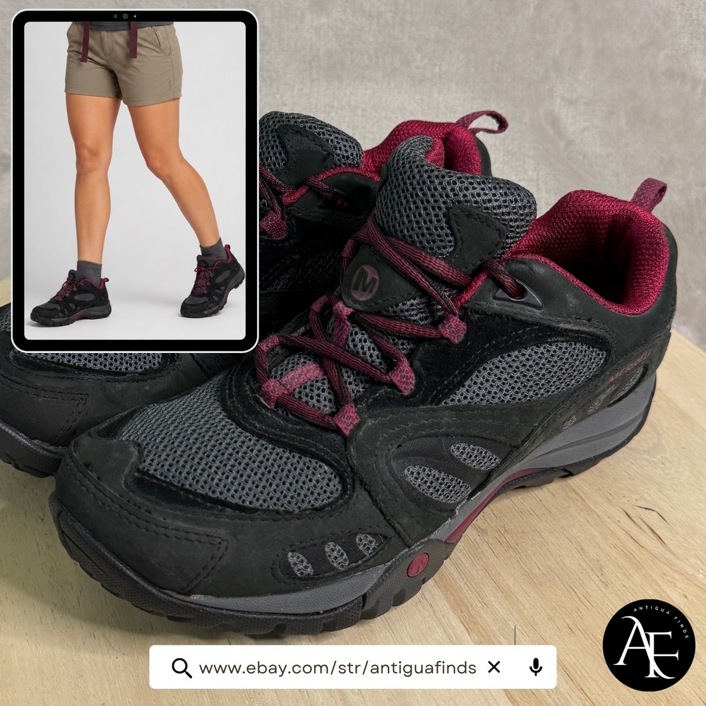 Merrell Siren Sport 2 Womens 7 Granite Wine Hiking Shoes J21280 Trail Sneakers